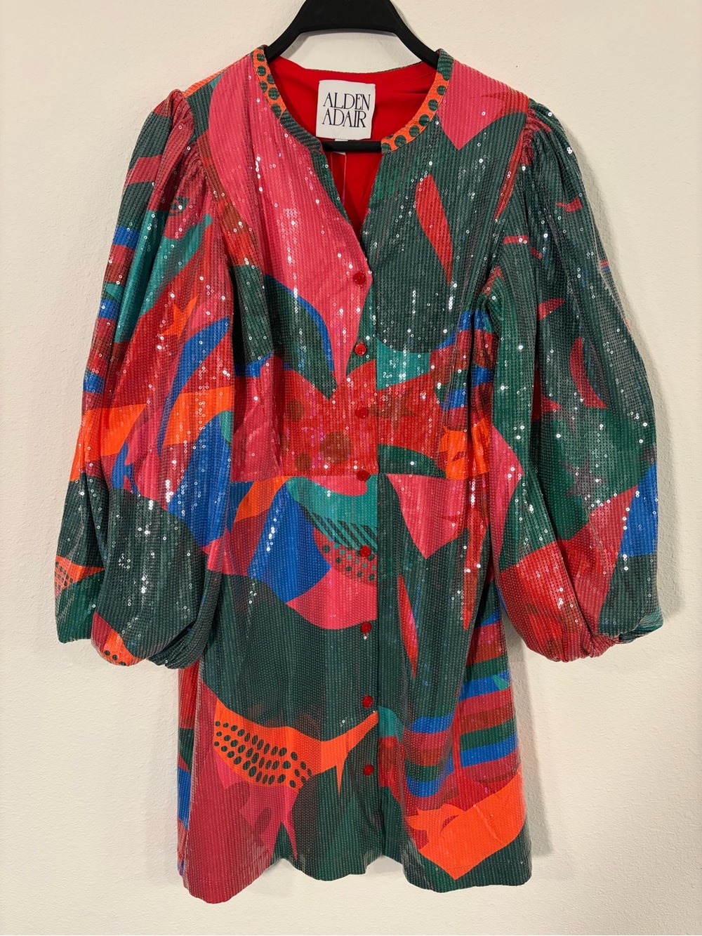 Alden Adair Athena Dress Sequin Tropical Jingle